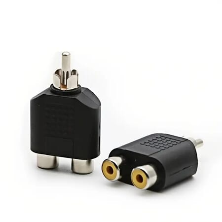 RCA T-ledd, 1xRCA han - 2xRCA hun