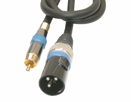 XLR/RCA Audiokabel, 2 meter