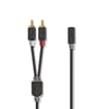 2 x RCA -> 1x 3.5mm hunn kabel 1m