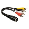 DIN-adapter 4 x RCA-hann 5-pins DIN