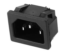 AC 250V 10A 3 P Terminals Black