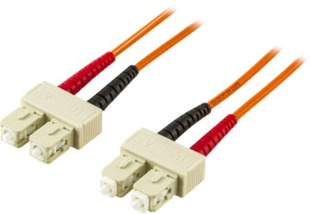 Fiberkabel, SC-SC, 62,5/125, OM1, duplex, multimodus,1m