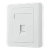 Flush mount for Keystone, 1 port