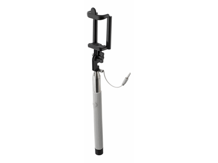 STREETZ wired selfiestick with shutter, iOS/Android