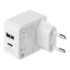 Dual USB wall charger 1x USB-A, 1x USB-C,