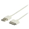 Sync og Ladekabel Apple Dock 30-Pin - USB A Han 1.00 m Hvit