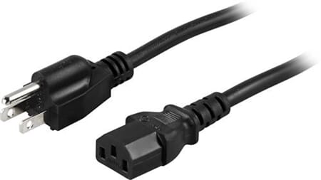 NEMA 5-15 - IEC 60320 C13, 2m , black